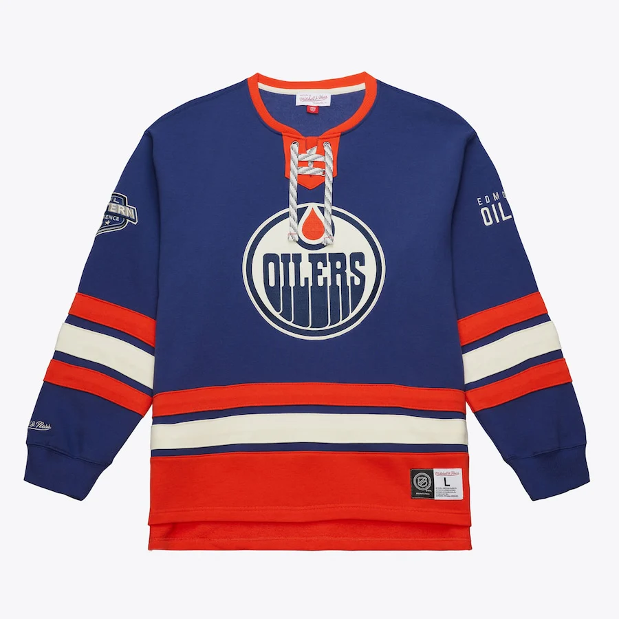 M&N OILERS HERITAGE LACE UP CREW