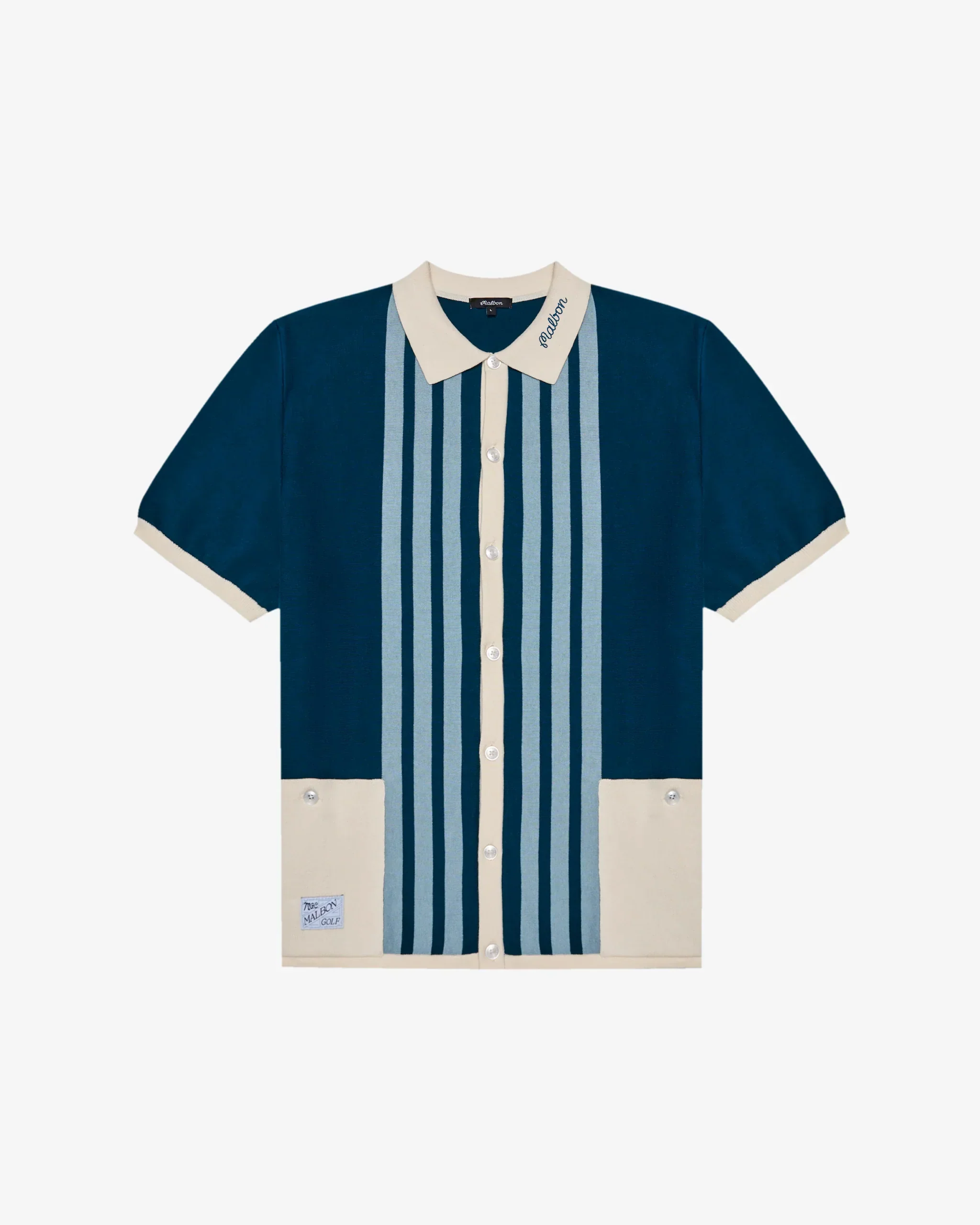 2025 MALBON GABBIANO KNIT BUTTON UP - Image 4