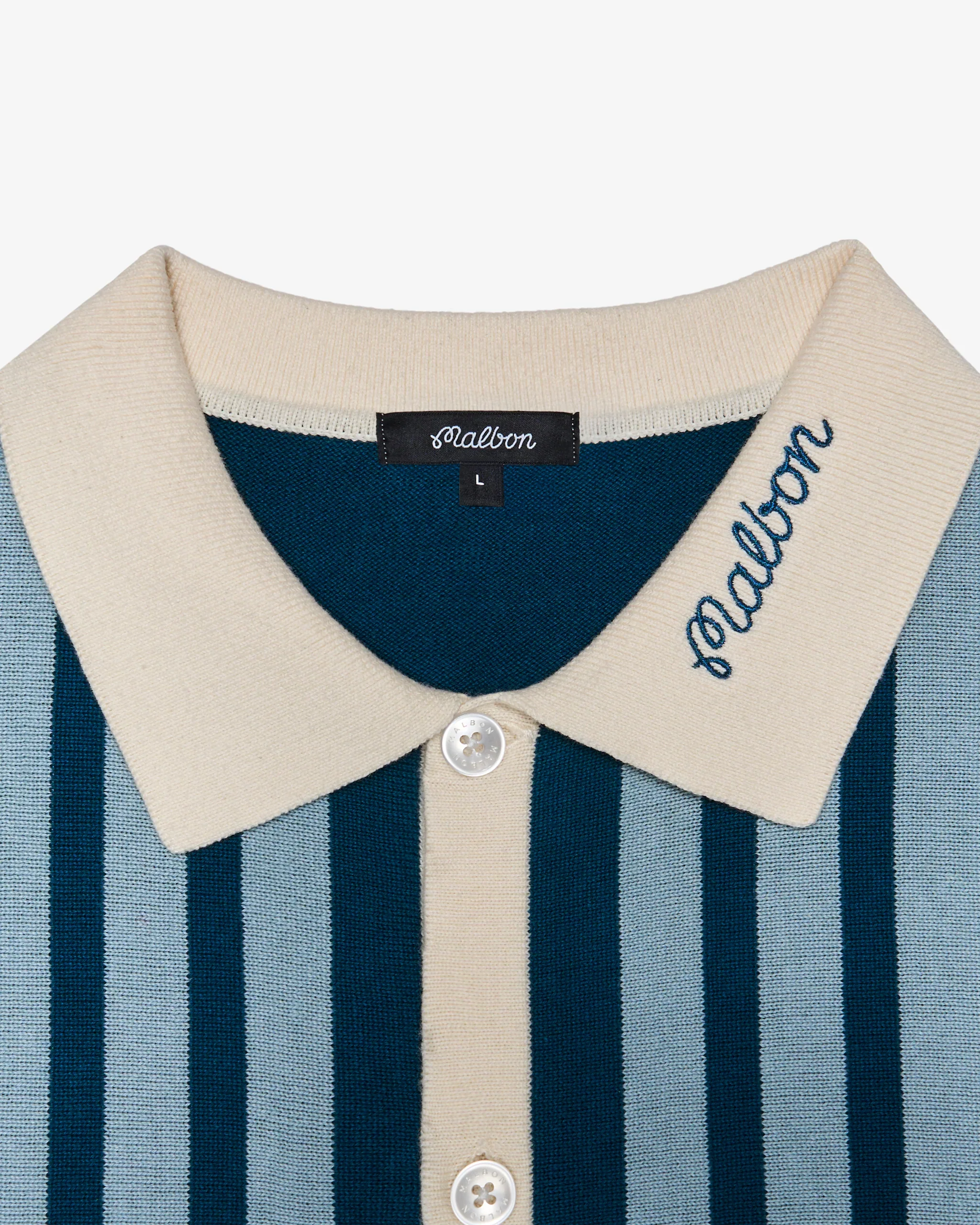 2025 MALBON GABBIANO KNIT BUTTON UP - Image 5