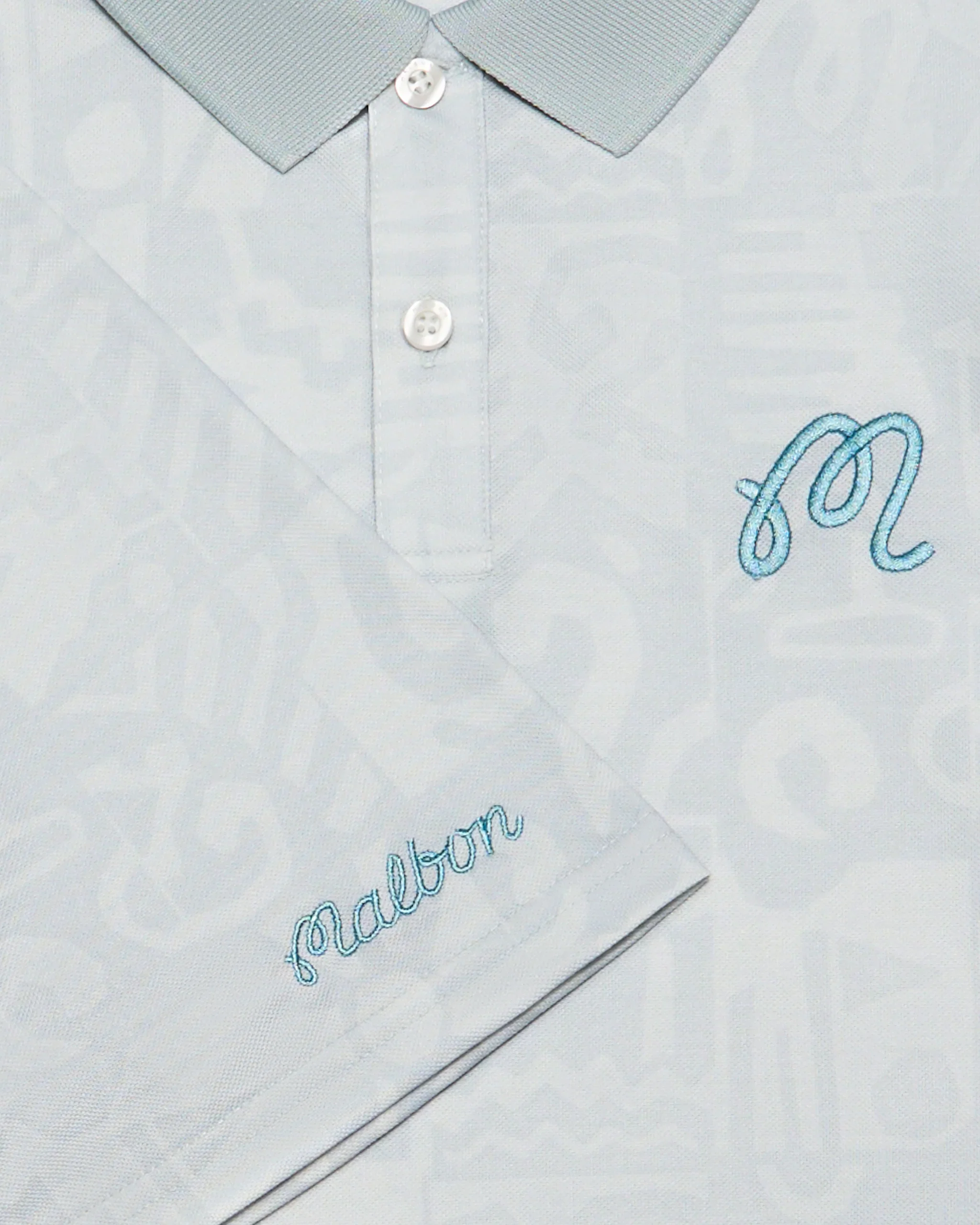 2025 MALBON MEZZO PERFORMANCE PIQUE PRINTED POLO - Image 5